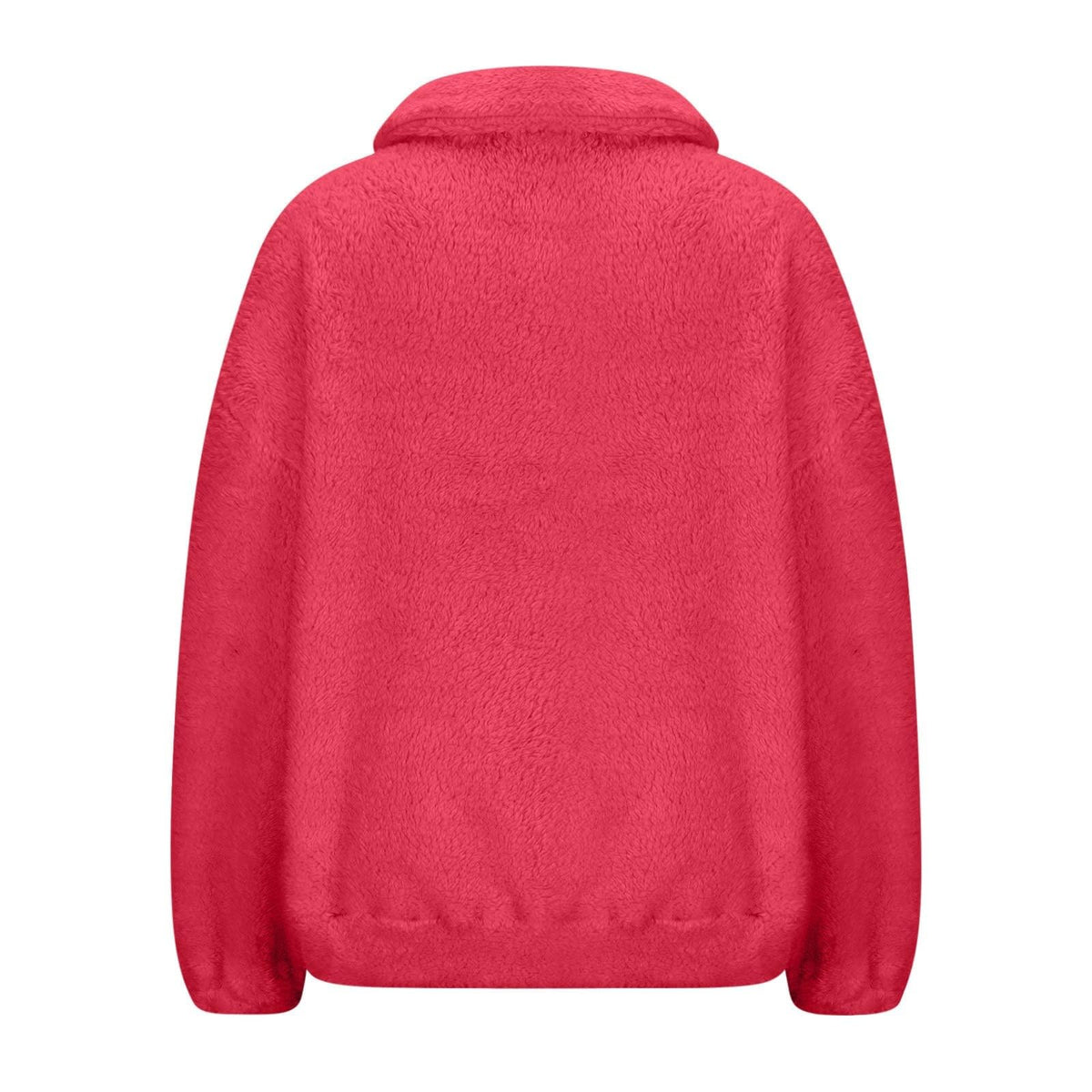 Generisch Fleece Pullover Damen Mit Viertelreißverschluss Teddyfleece Sweatshirts Damen Warme Pullover 1/4 Zip Teddyjacke Flauschig Fleece Winter Sweatshirt Gepolstert mit Stehkragen