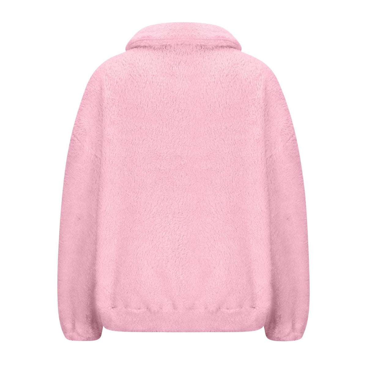 Generisch Fleece Pullover Damen Mit Viertelreißverschluss Teddyfleece Sweatshirts Damen Warme Pullover 1/4 Zip Teddyjacke Flauschig Fleece Winter Sweatshirt Gepolstert mit Stehkragen