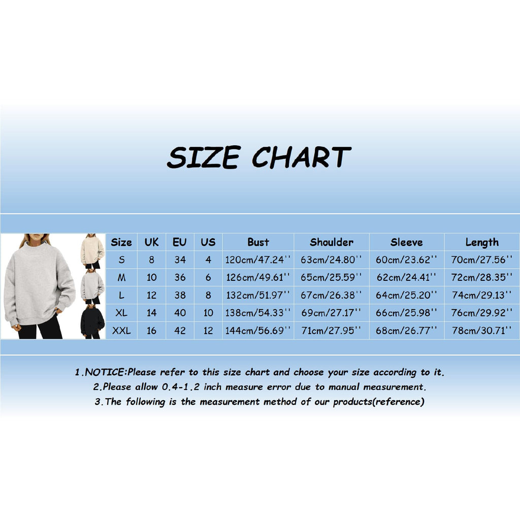 Generisch Pullover Damen Rundhals Sweatshirt Winter Langarmshirt Kragen mit Rundkragen und Schlitz Oberteil Top Oversize Locker Geschnitten Winterpullover Casual Pulli Damenpullover Elegant Pulli