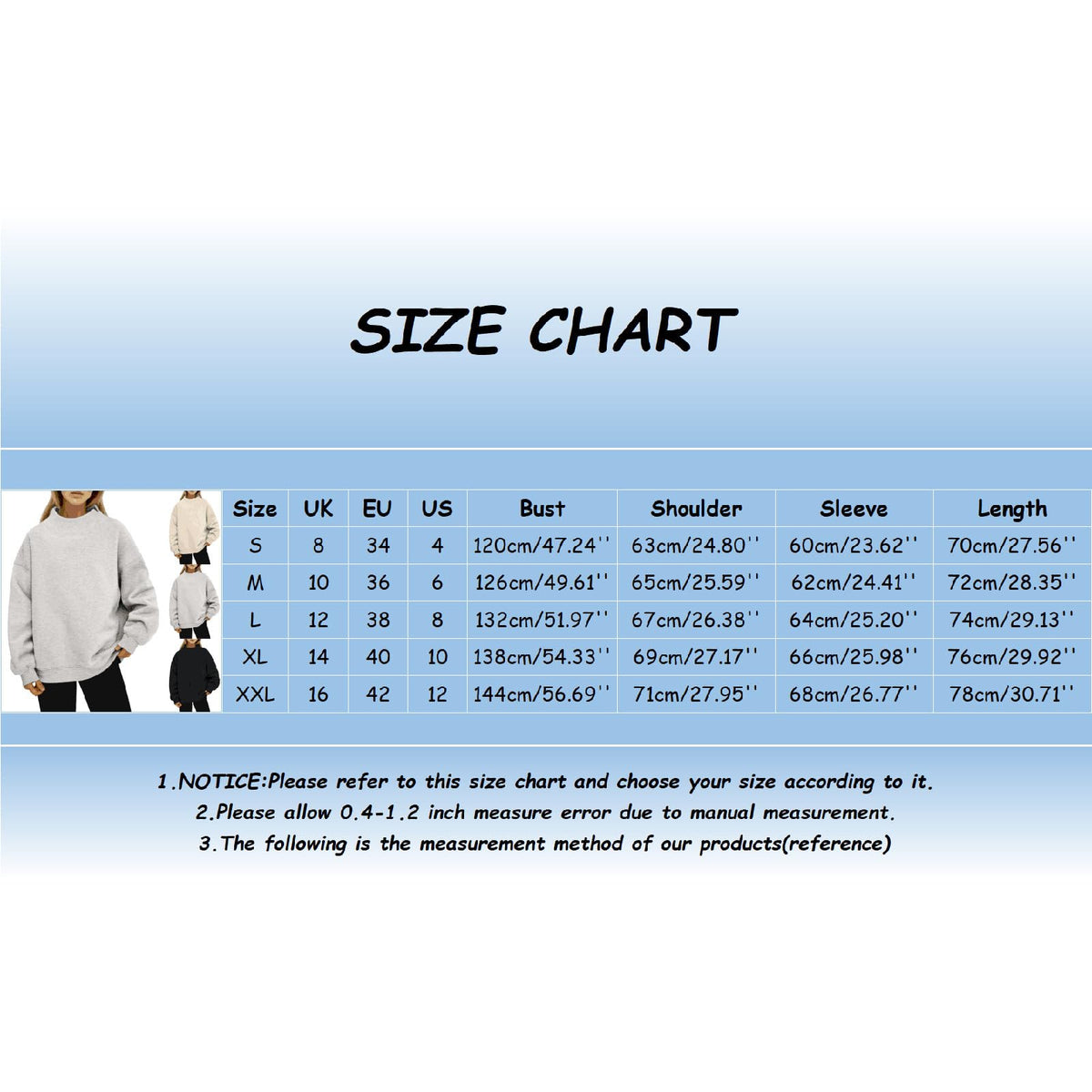 Generisch Pullover Damen Rundhals Sweatshirt Winter Langarmshirt Kragen mit Rundkragen und Schlitz Oberteil Top Oversize Locker Geschnitten Winterpullover Casual Pulli Damenpullover Elegant Pulli